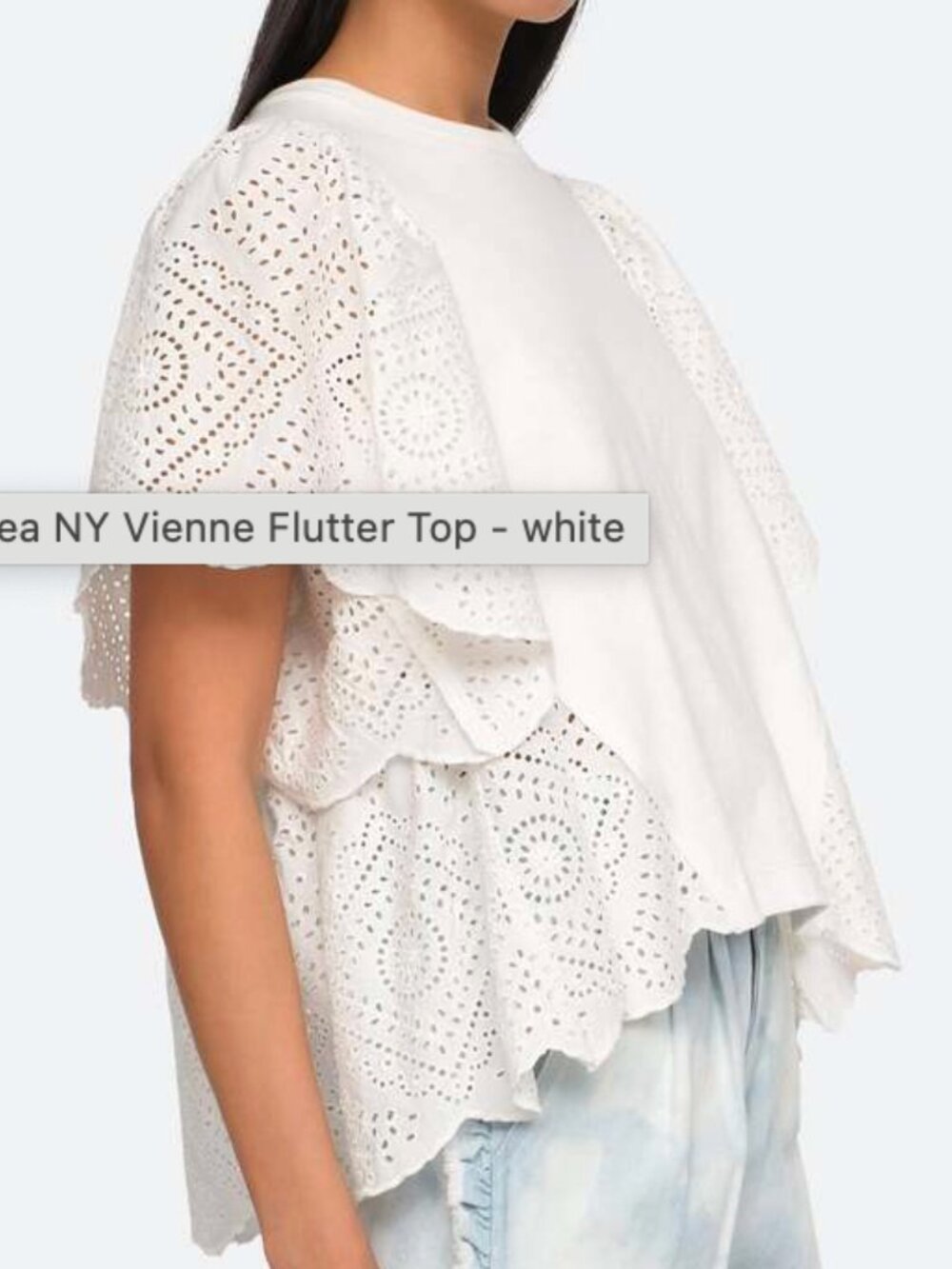 white Sea New York Vienne Flutter Top Size XS